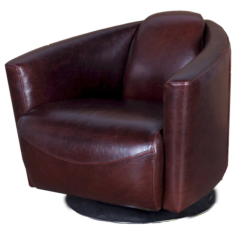 Quinn Swivel Club Chair - Black