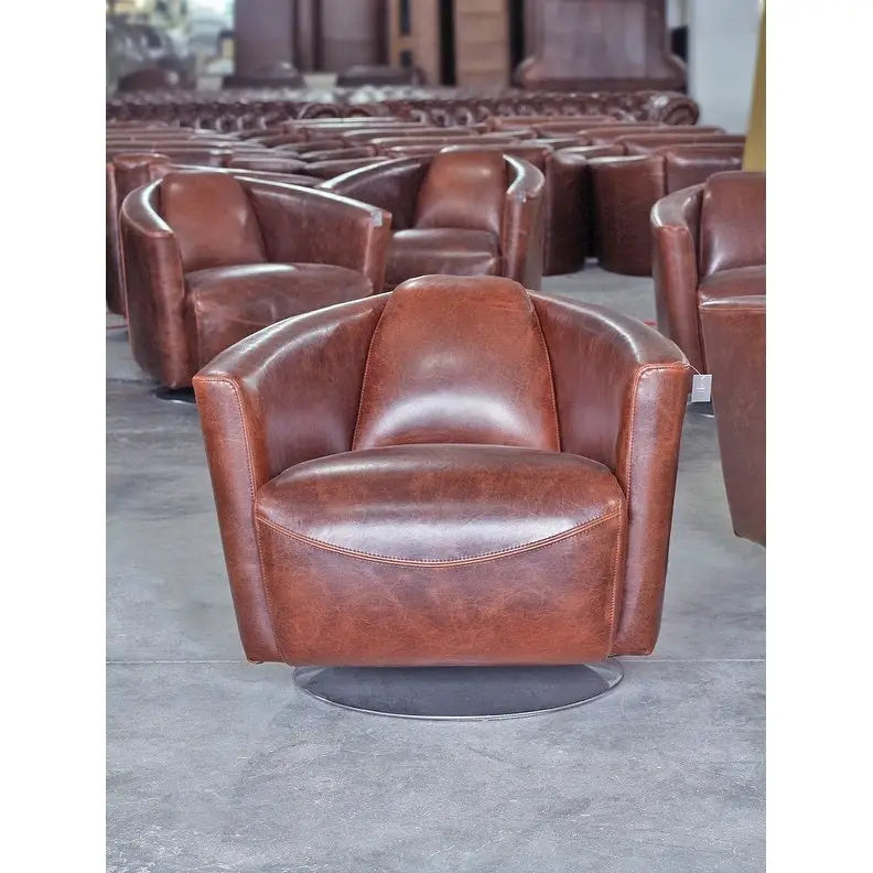 Quinn Swivel Club Chair - Black