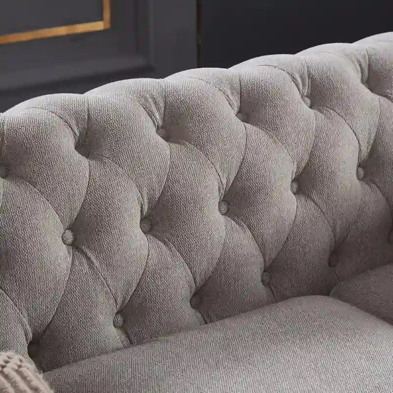 Chesterfield Sofa in Linen Fabric