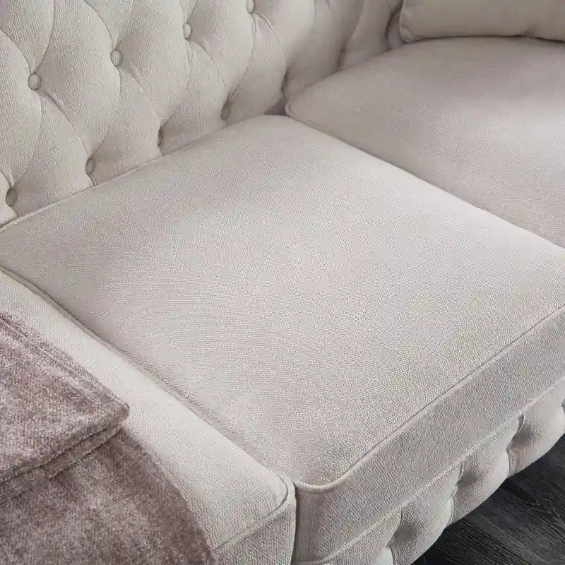 Chesterfield Sofa in Linen Fabric
