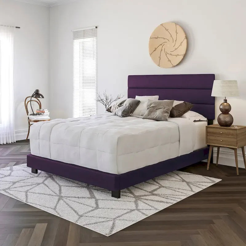 Boyd Sleep Napoli Padded Upholstered Purple Leather Bed