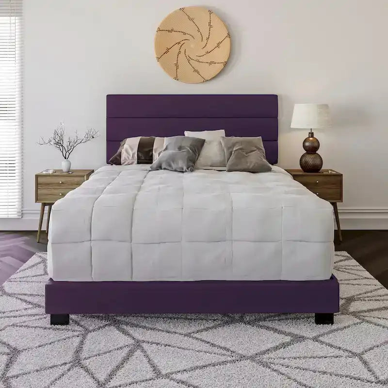 Boyd Sleep Napoli Padded Upholstered Purple Leather Bed