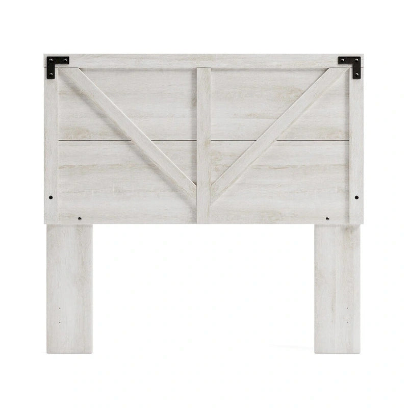 Signature Design by Ashley Shawburn Whitewashed Crossbuck Panel Headboard