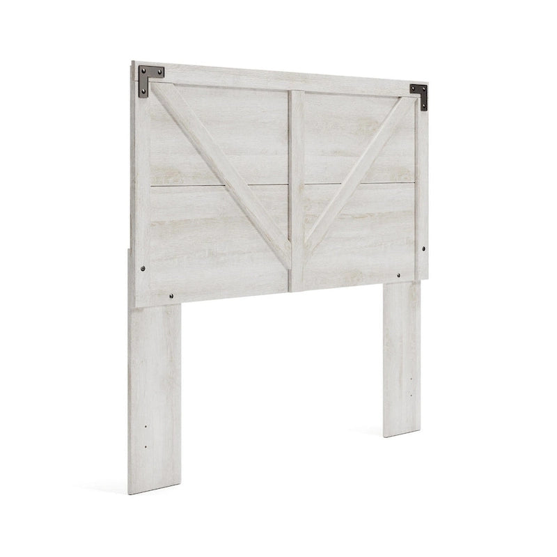 Signature Design by Ashley Shawburn Whitewashed Crossbuck Panel Headboard