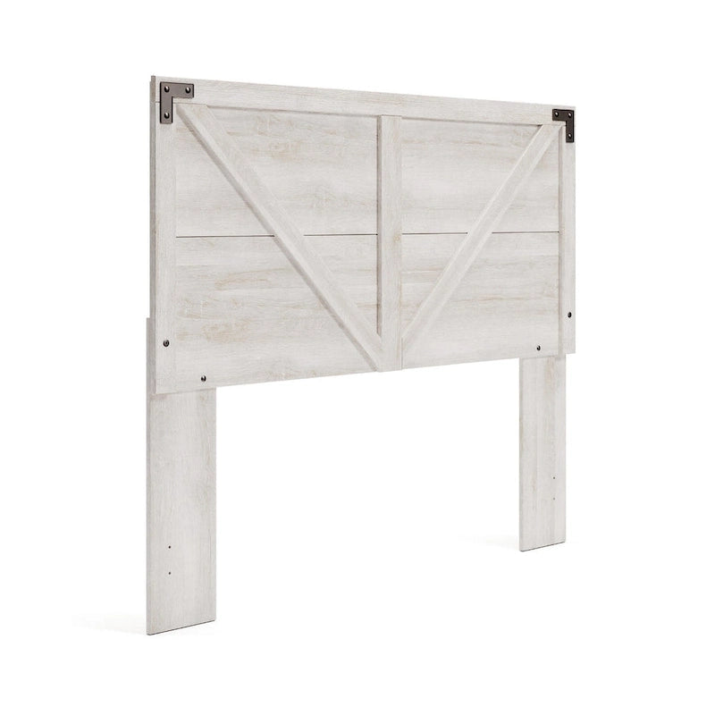 Signature Design by Ashley Shawburn Whitewashed Crossbuck Panel Headboard