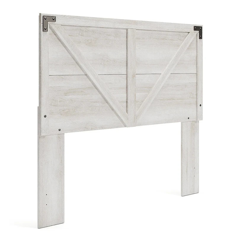 Signature Design by Ashley Shawburn Whitewashed Crossbuck Panel Headboard