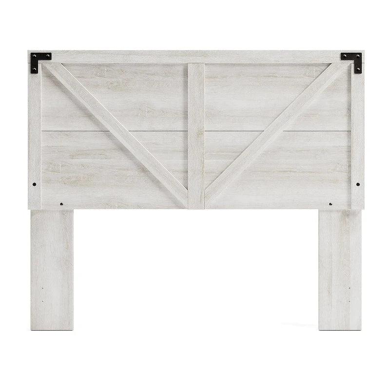 Signature Design by Ashley Shawburn Whitewashed Crossbuck Panel Headboard