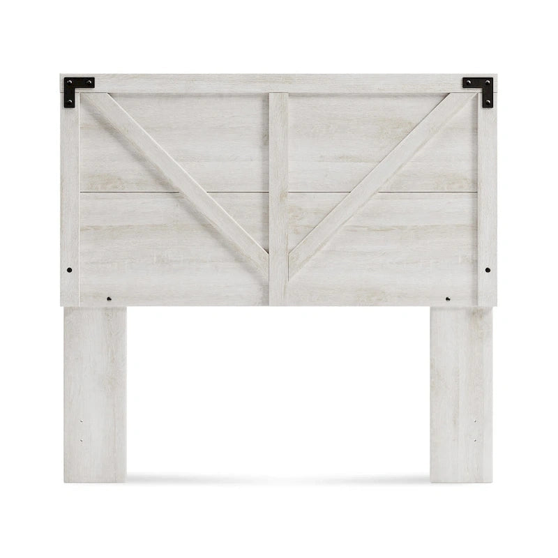 Signature Design by Ashley Shawburn Whitewashed Crossbuck Panel Headboard