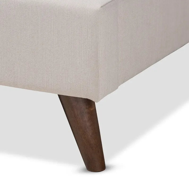 Carson Carrington Uggyallen Mid-century Fabric Bed with 2 Nightstands