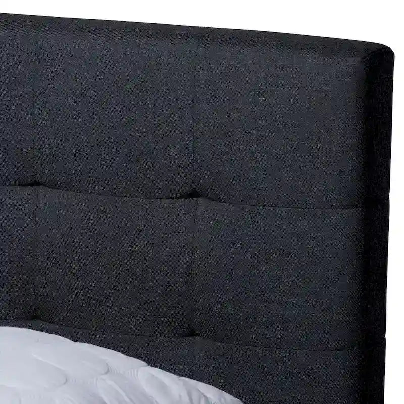 Carson Carrington Uggyallen Mid-century Fabric Bed with 2 Nightstands