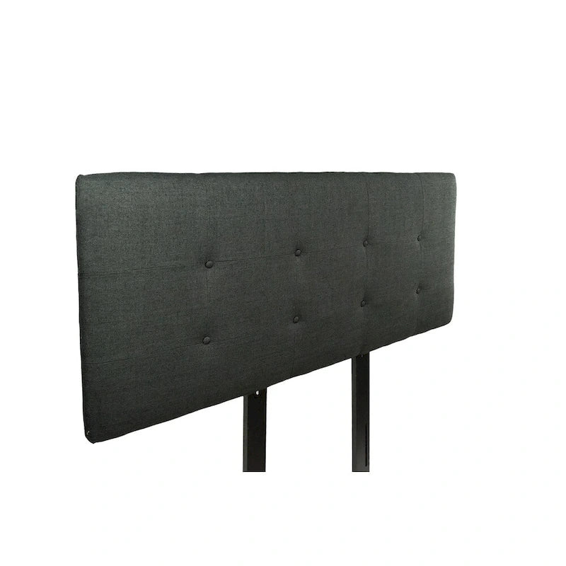 MJL Furniture Ali Button-tufted Allure Charcoal Upholstered Headboard