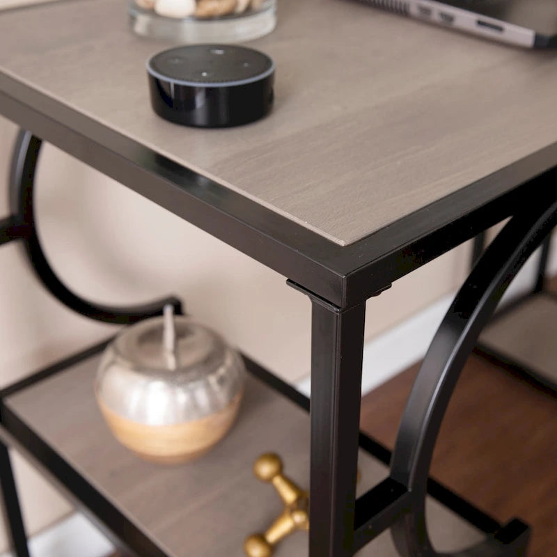 SEI Furniture Tynhill Transitional Brown Wood Desk