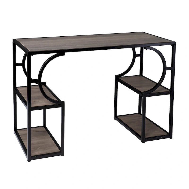 SEI Furniture Tynhill Transitional Brown Wood Desk