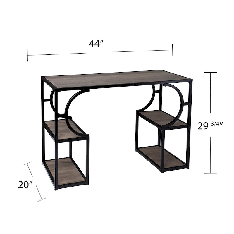 SEI Furniture Tynhill Transitional Brown Wood Desk