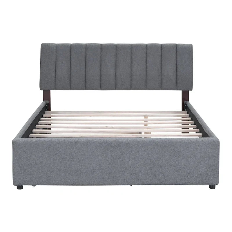 Upholstered Platform Bed with Trundle