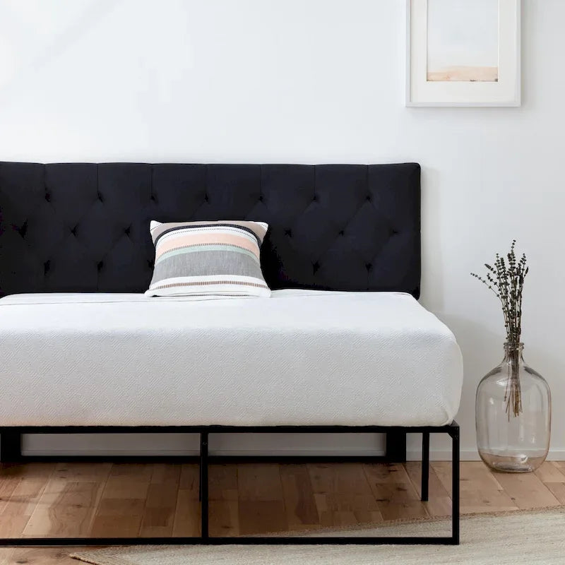 Brookside Adjustable Velvet and Metal Contemporary Platform Bed