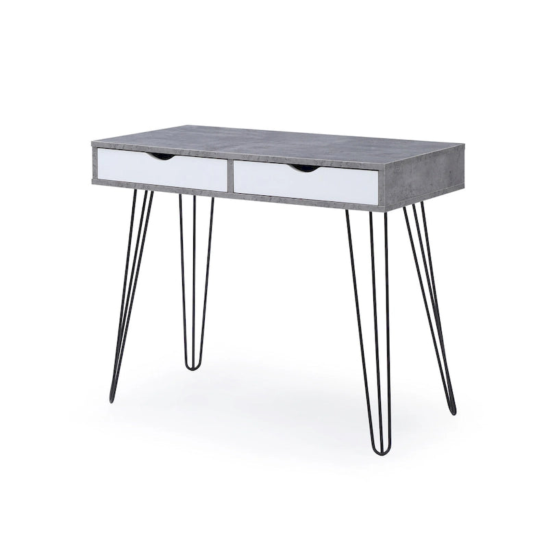 Laurel Grey Mid-century Modern 2-drawer Home Office Desk