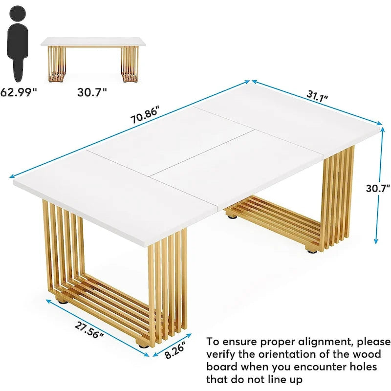 70.9 Modern Home Office Desk, Computer Executive Desk