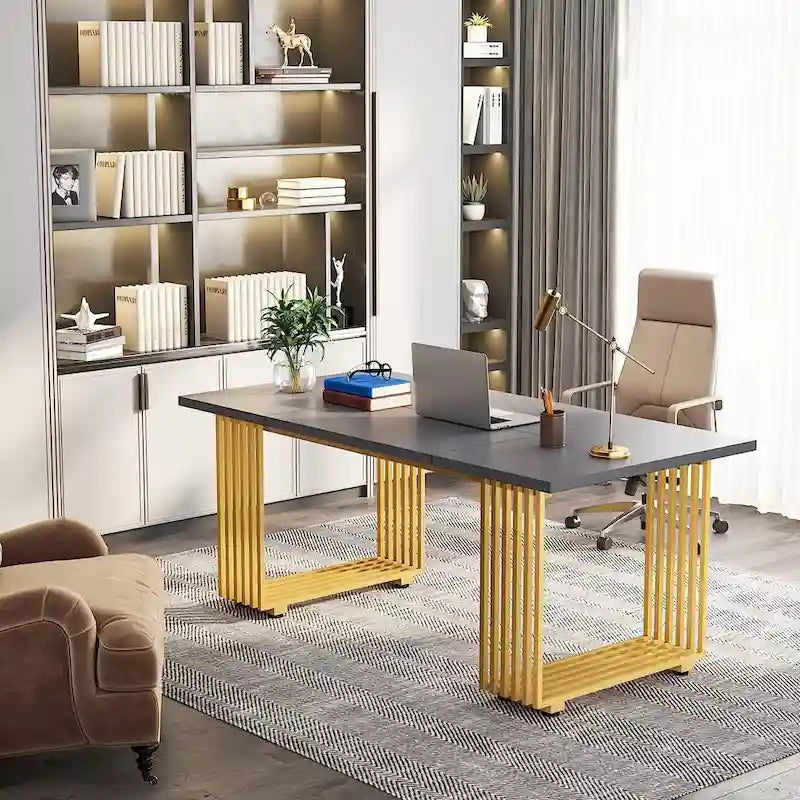 70.9 Modern Home Office Desk, Computer Executive Desk