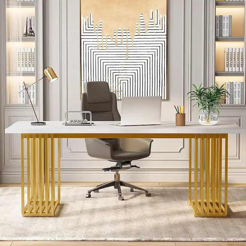 70.9 Modern Home Office Desk, Computer Executive Desk