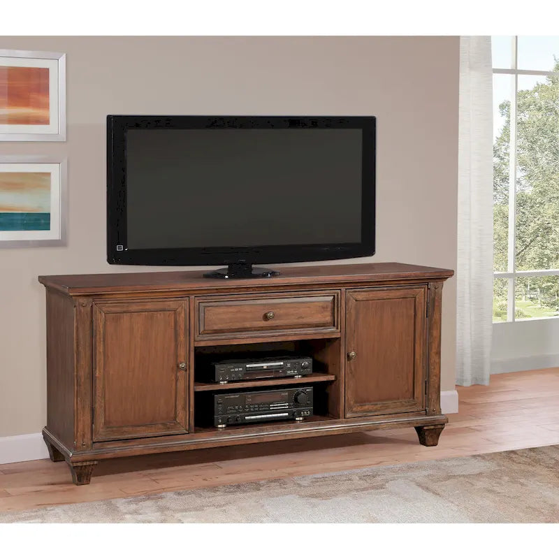 Harbor Point Rustic Cherry 66-inch TV Console - 66-Inch Wide