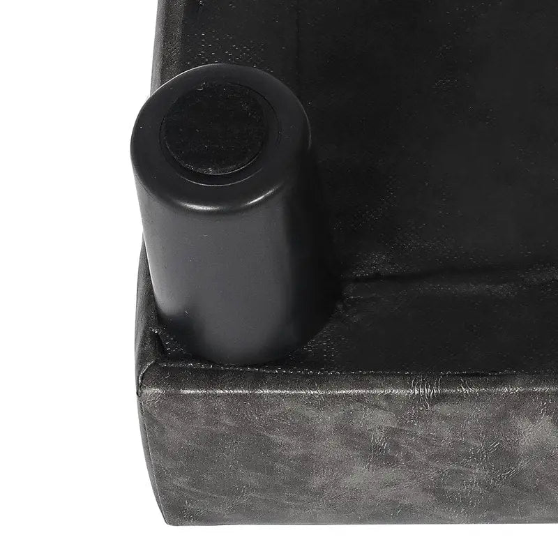 Adeco Small Footstool PU Leather Ottoman Square Footrest Stool Modern
