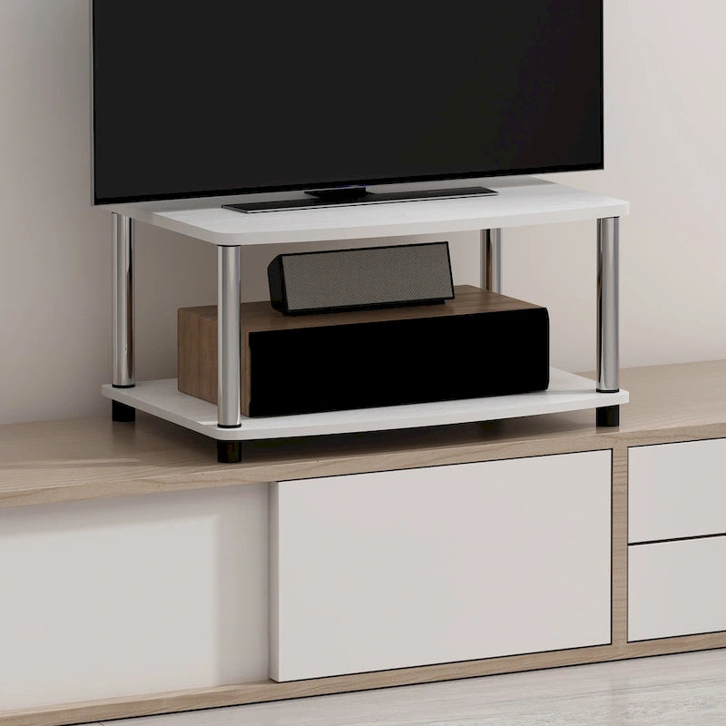 Furinno Turn-N-Tube No Tools 2-Tier Elevated TV Stands