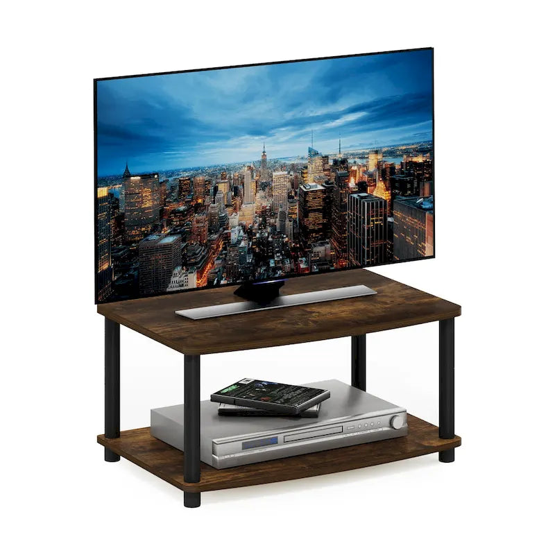 Furinno Turn-N-Tube No Tools 2-Tier Elevated TV Stands