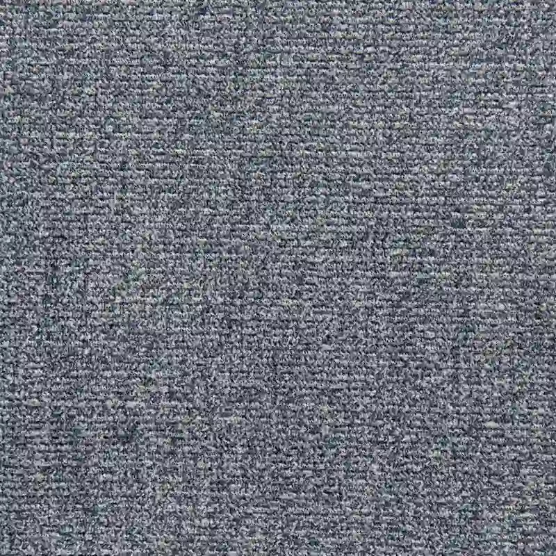 Charlotte Gray Herringbone Fabric Seat w/ Antique Nickel Metal Frame Bench