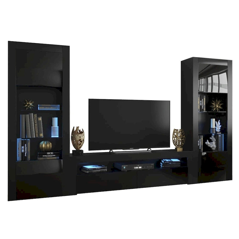 Milano Set Modern Wall Unit Entertainment Center
