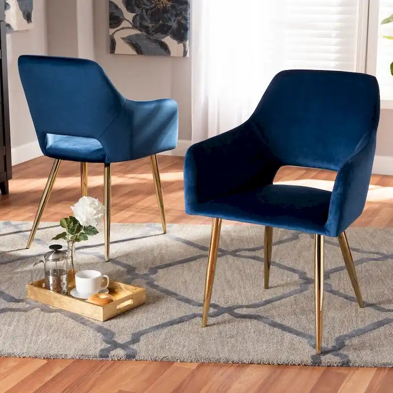 Germaine Glam and Luxe Upholstered 2-Piece Dining Chair Set