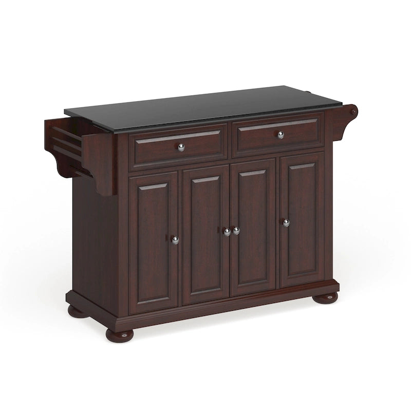 Crosley Alexandria Granite Top Full Size Kitchen Island/Cart - 51.5 W x 18 D x 34 H