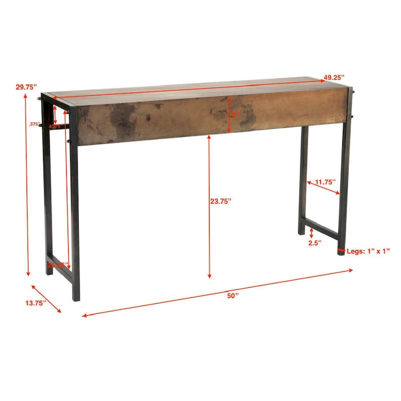 Carbon Loft Rehr Bronze Metal Console Table