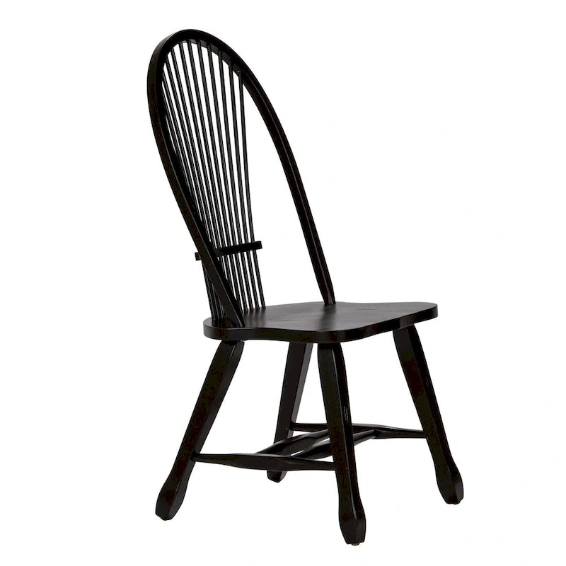 Treasures Rustic Black Sheaf Back Dining Chair (Set of 2)