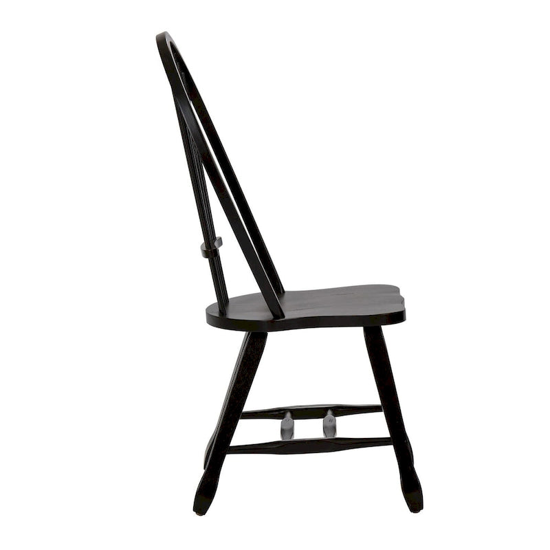 Treasures Rustic Black Sheaf Back Dining Chair (Set of 2)