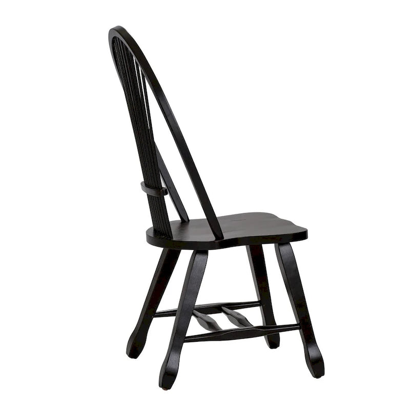 Treasures Rustic Black Sheaf Back Dining Chair (Set of 2)