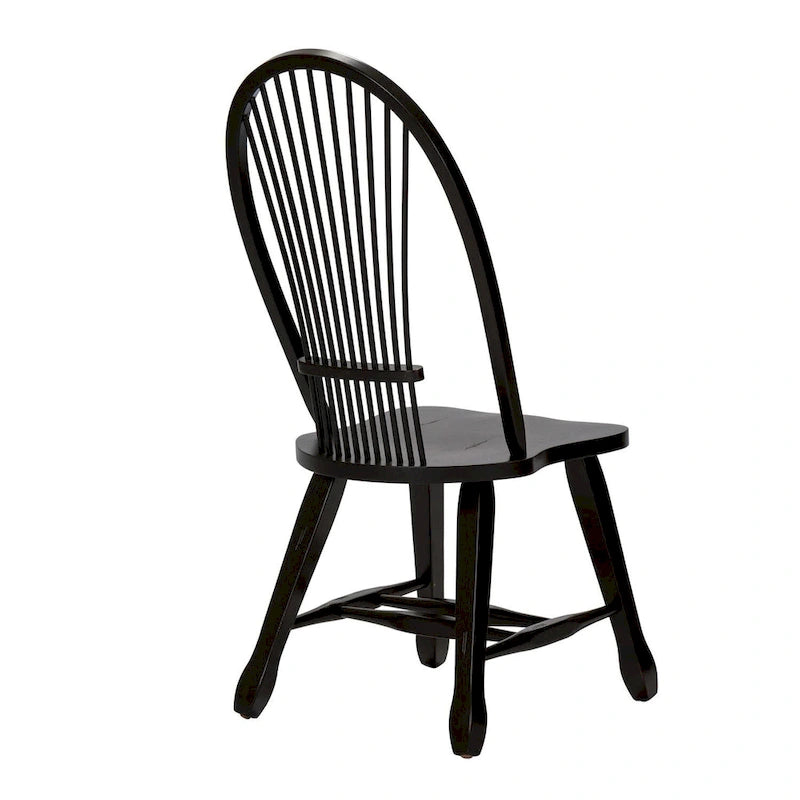 Treasures Rustic Black Sheaf Back Dining Chair (Set of 2)