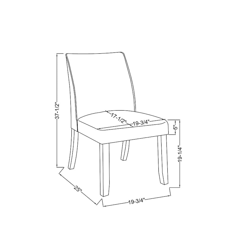 Lind Modern Ivory Fabric Padded Dining Chairs by Furniture of America (Set of 2)