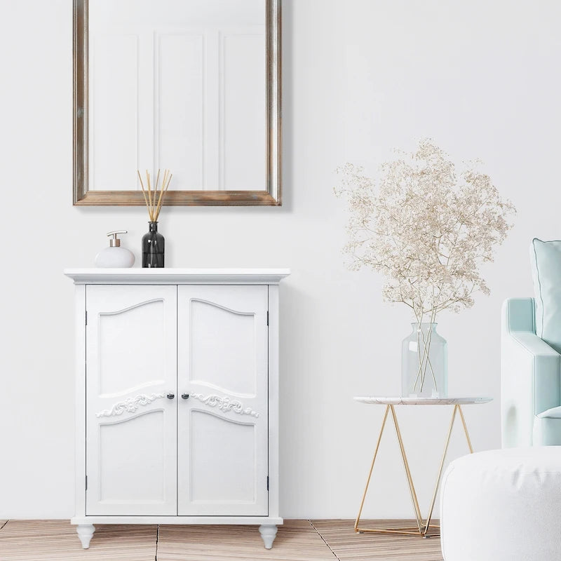 Teamson Home Versailles Freestanding Two-Door Floor Accent Cabinet