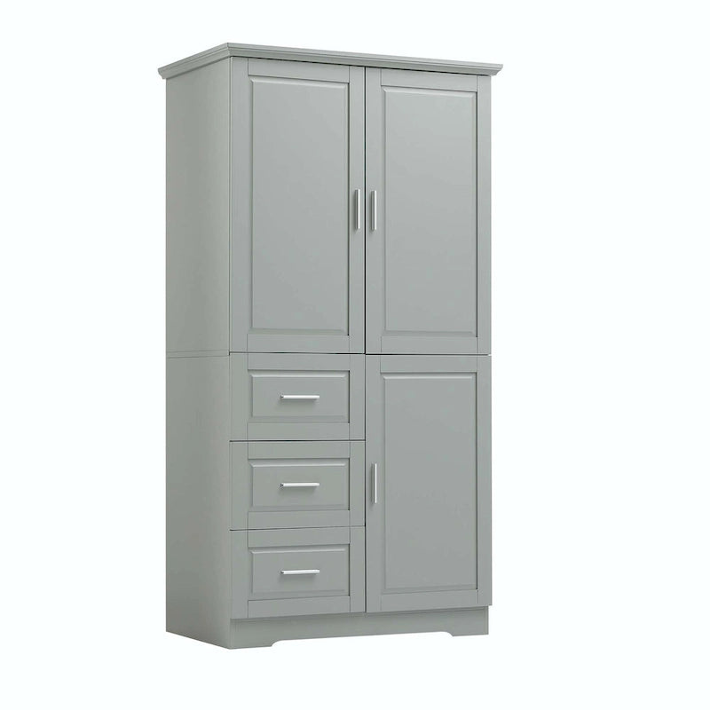 Bathroom Storage Cabinet with Drawers and Adjustable Shelf