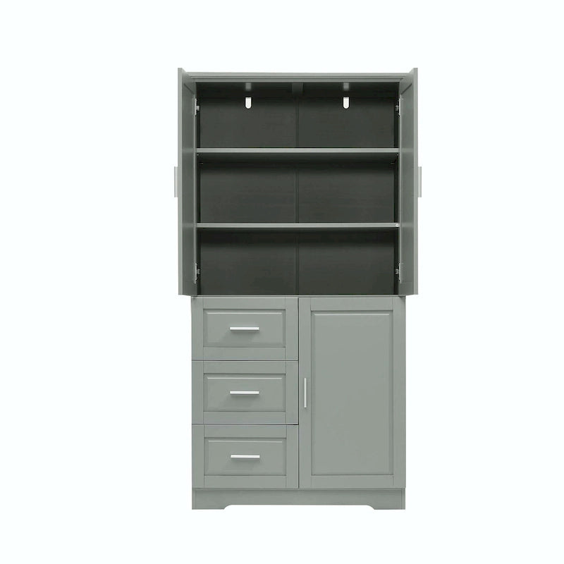 Bathroom Storage Cabinet with Drawers and Adjustable Shelf
