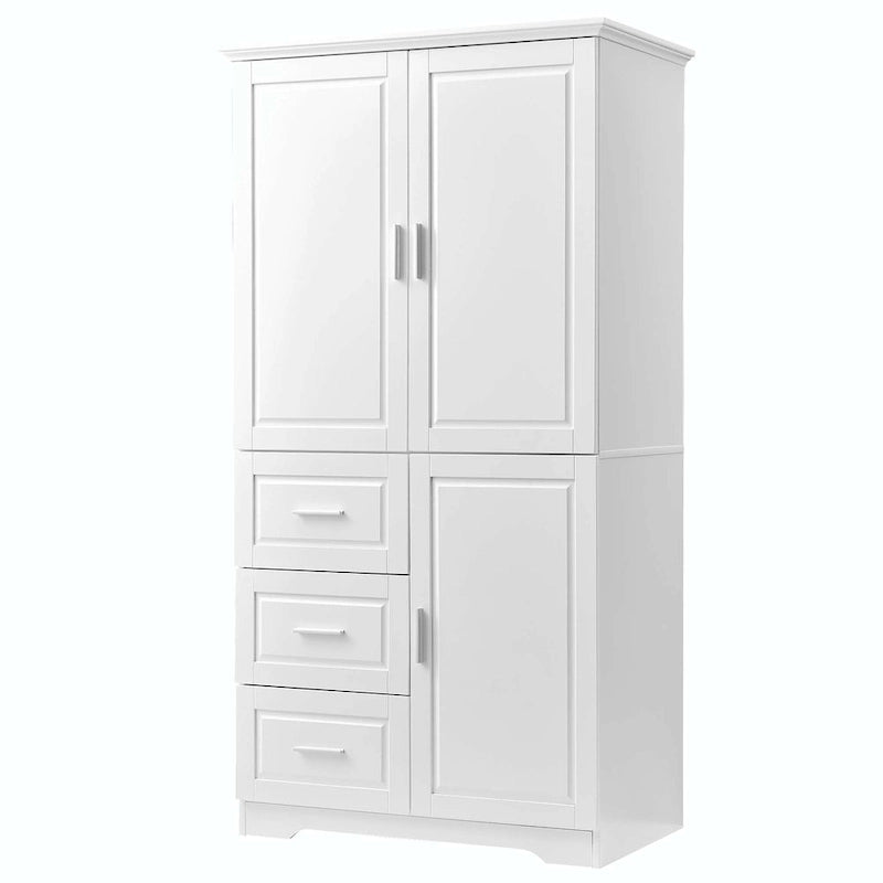 Bathroom Storage Cabinet with Drawers and Adjustable Shelf