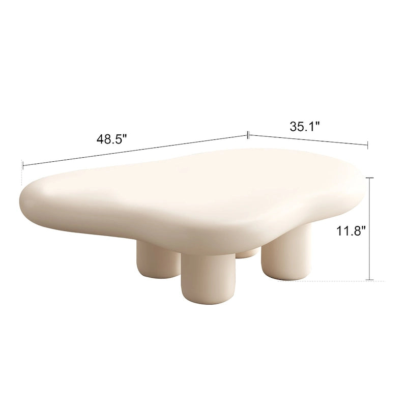 48.5 Modern Cloud Shape 4 Legs Coffee Table