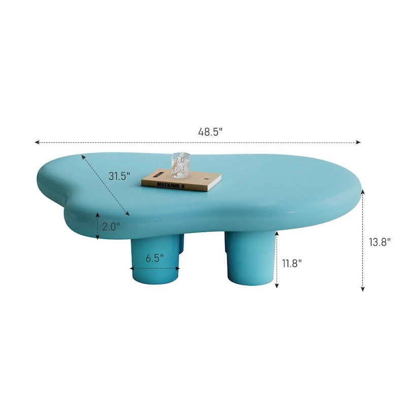 48.5 Modern Cloud Shape 4 Legs Coffee Table