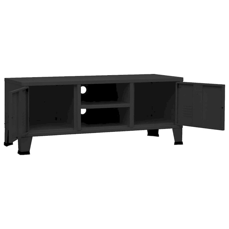 vidaXL TV Stand TV Console Sideboard TV Unit Home Media Unit Cupboard Metal - 41.3 x 13.8 x 16.5