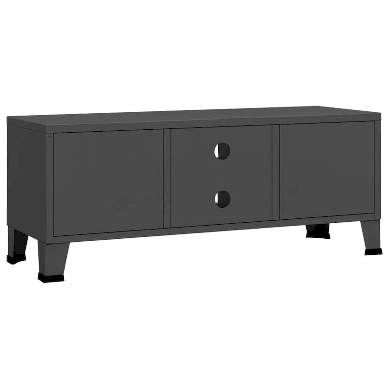 vidaXL TV Stand TV Console Sideboard TV Unit Home Media Unit Cupboard Metal - 41.3 x 13.8 x 16.5