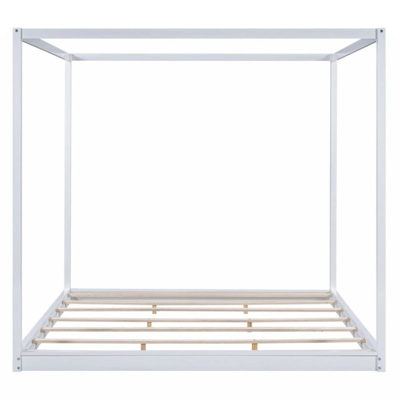 King Size Canopy Platform Bed with Support Legs