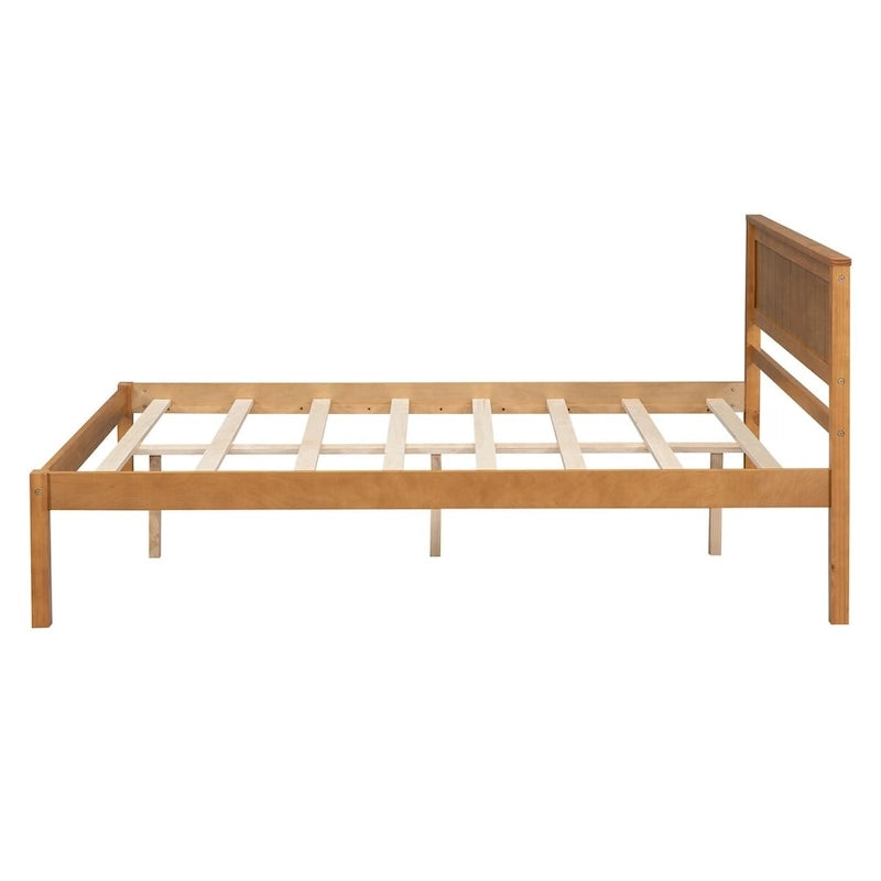 Platform Bed Frame with Headboard, Wood Slat Support, No Box Spring Needed