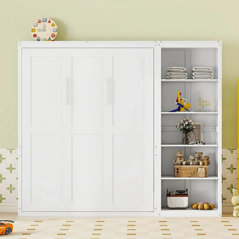 Merax Murphy Bed Wall Bed with Shelves