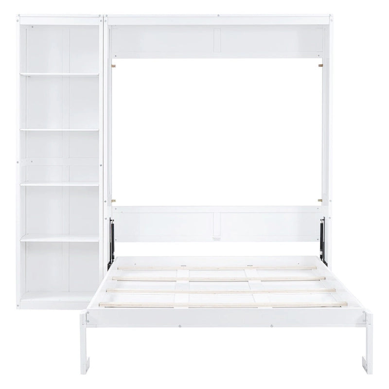 Merax Murphy Bed Wall Bed with Shelves